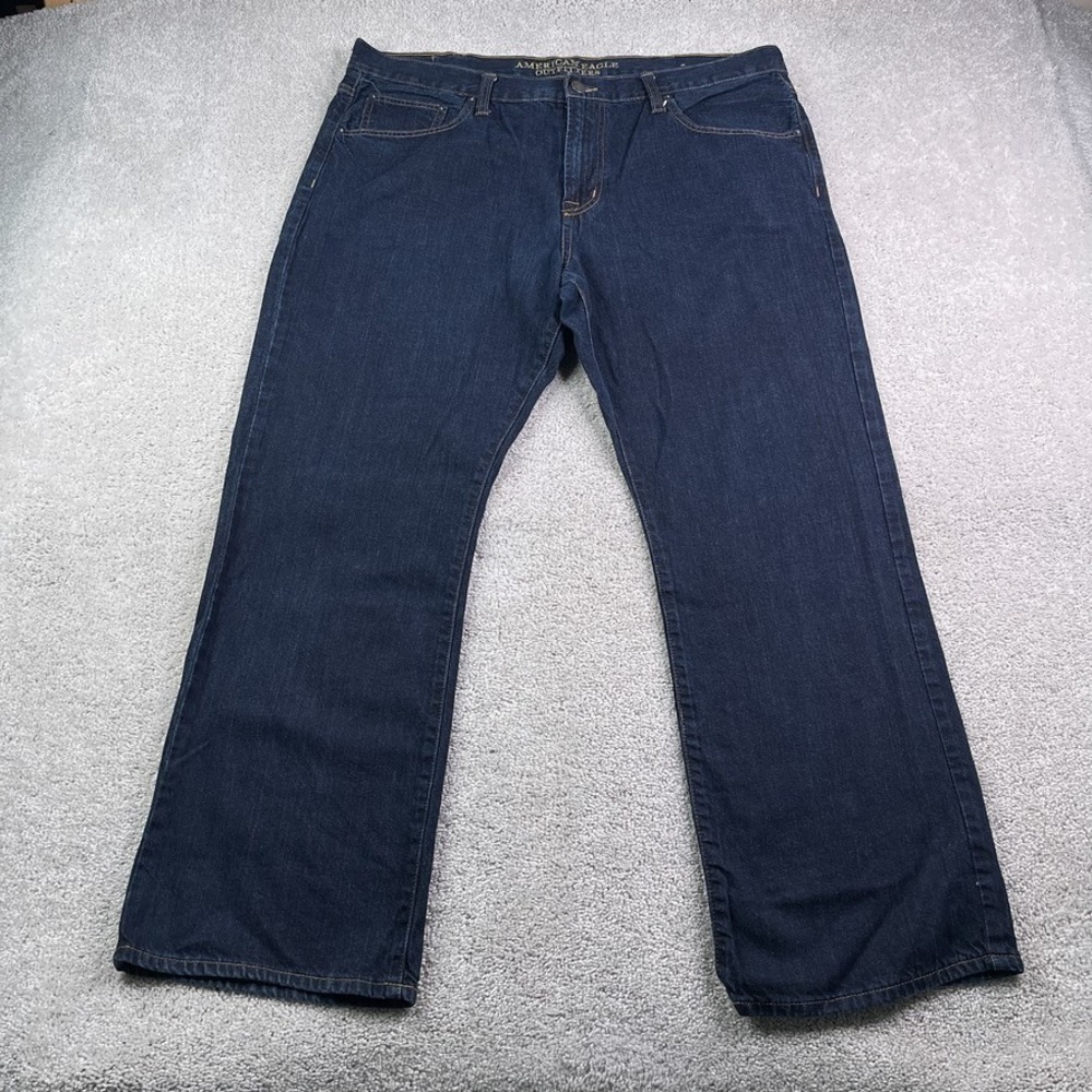 American Eagle Jeans Mens 40x32 Blue Classic Bootcut Dark Wash Stretch Denim